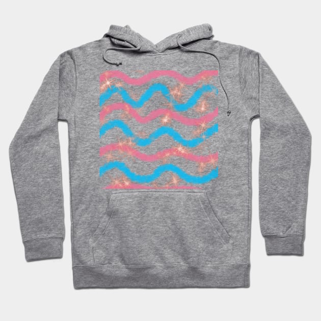 Blue pink watercolor abstract texture Hoodie by Artistic_st